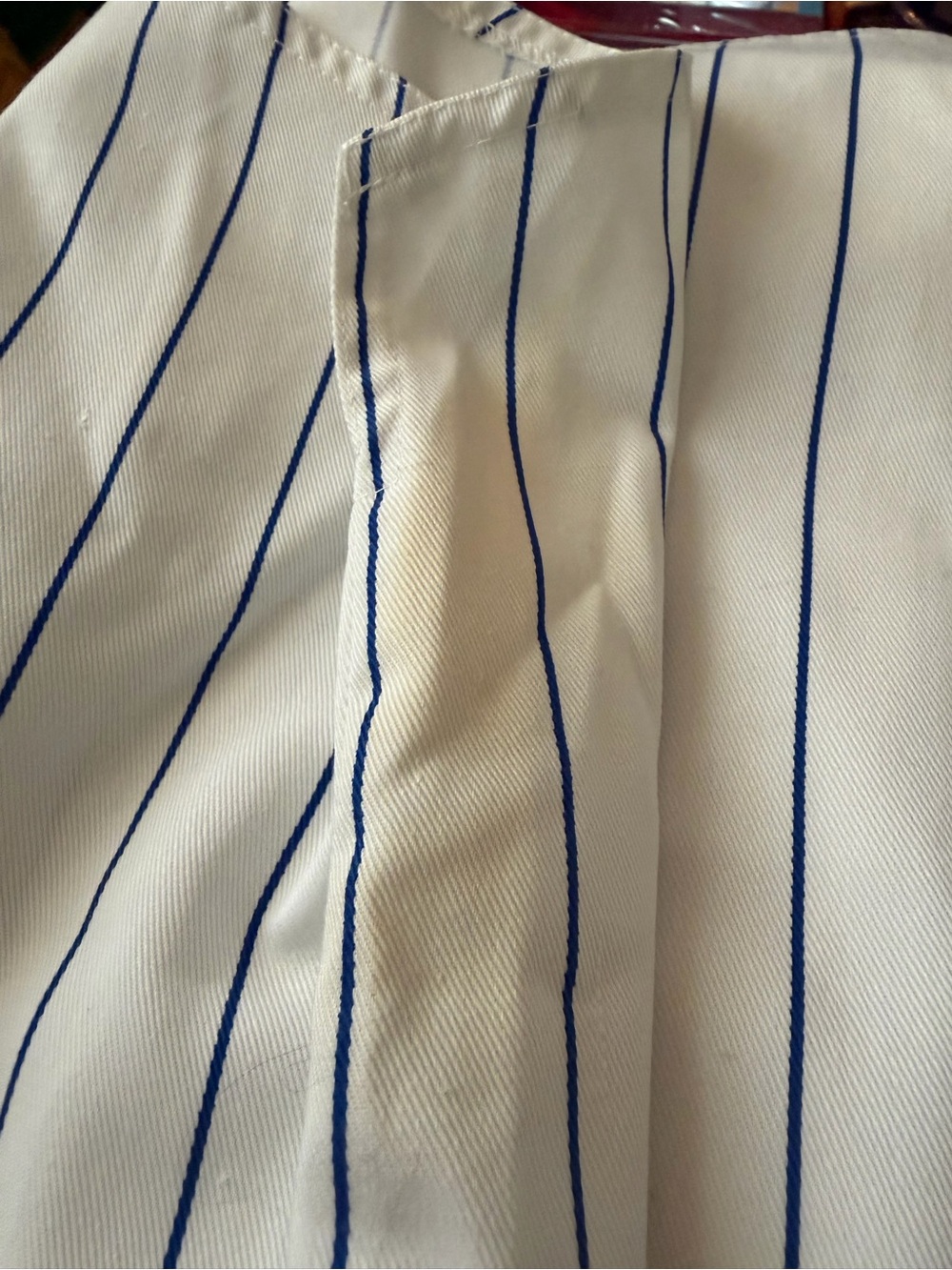 New York Mets White Pinstripe Button-Front Men’s Baseball Jersey - Picture 7 of 7